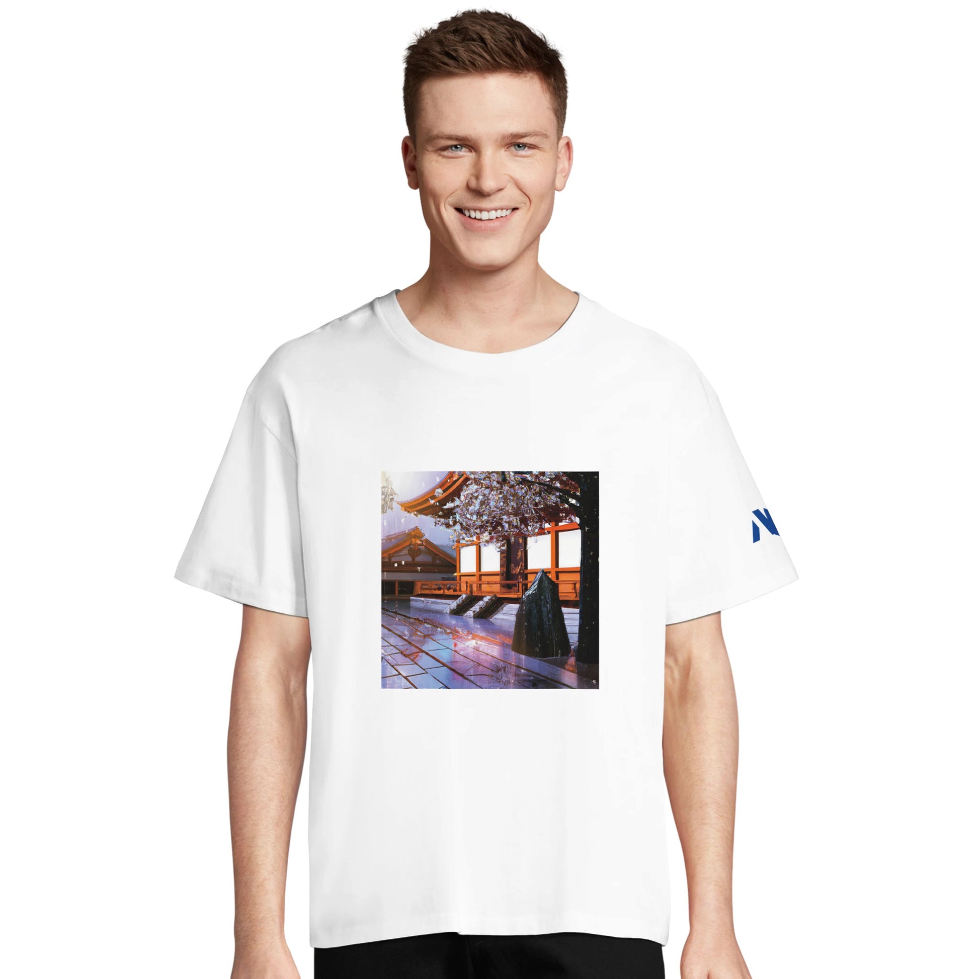 T-shirt unisexe temple blanc - Alkaru